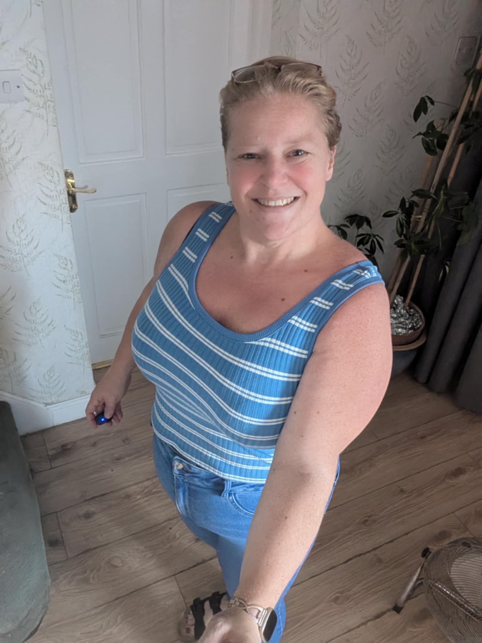 Davinia Edmunds after losing over four stone and 50 inches in the first four months of her Mounjaro weight loss journey